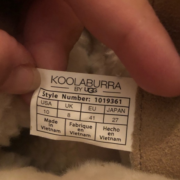 Koolaburra by Ugg SHAZI tan short boot 10 women tie back - Picture 6 of 6